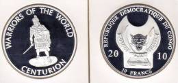 @Y@  Congo Kongo 10 FR 2010 Warriors Of The World  Centurion `` Proof. - Congo (Democratic Republic 1998)