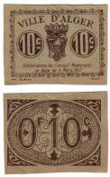 1917 // Algérie // Bon De Nécessité // Ville D' ALGER // 10 Cts - Bonds & Basic Needs