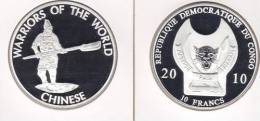 @Y@  Congo Kongo 10 FR 2010 Warriors Of The World  Chinese `` Proof. - Kongo (Dem. Republik 1998)