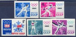 USSR 1964-2866-70B OLYMPIC GAMES INNSBRUCK, U S S R, 5v, MNH - Invierno 1964: Innsbruck