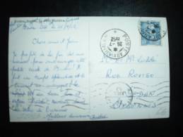 CP TP MARIANNE DE GANDON 15 F OBL. 26-7-1952 POSTE AUX ARMEES + OBL. MECANIQUE CONTINUE POSTE AUX ARMEES - 1945-54 Marianne (Gandon)