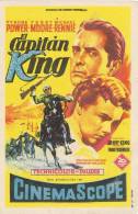 Programa De Cine EL CAPITAN KING. Cine Palafox. 1953 - Cine