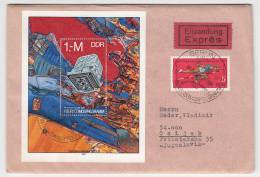 GERMANY - DDR, Interkosmos, Year 1978, Block - Expres, Eilsendung, Commemorative Seal, Sonderbriefmarke - Lettres & Documents