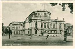 Magdeburg, Stadttheater, Links Säule Mit Persil Werbung, Um 1930/40 - Maagdenburg