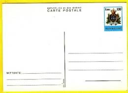 1978 - SAN MARINO -  CARTOLINE POSTALI - ORDINARIA DA 130 LIRE - Entiers Postaux