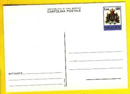 1978 - SAN MARINO -  CARTOLINE POSTALI - ORDINARIA DA 120 LIRE - Postwaardestukken