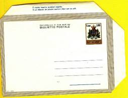 1978 - SAN MARINO -  BIGLIETTO  POSTALE -ORDINARIO DA 120 LIRE - Interi Postali