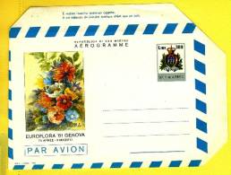 1981 - SAN MARINO -  AEROGRAMMA  -EUROFLORA '81 GENOVA - Luftpost
