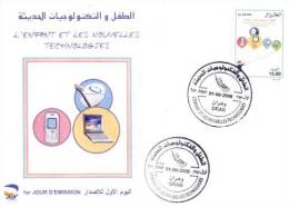 Algeria FDC N° 1496A L'enfant Et Les Nouvelles Technologies De L'information Et De La Communication - Informática