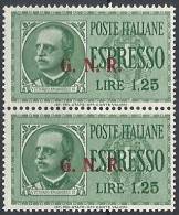 1943-44 RSI ESPRESSO BRESCIA 1,25 LIRE III TIPO VARIETà LEGGI MNH ** - RSI008-2 - Exprespost