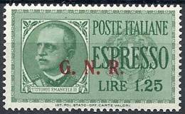 1943-44 RSI ESPRESSO BRESCIA 1,25 LIRE III TIPO VARIETà LEGGI MNH ** - RSI009-6 - Posta Espresso