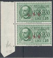 1943-44 RSI ESPRESSO BRESCIA 1,25 LIRE III TIPO VARIETà LEGGI MNH ** - RSI010-2 - Exprespost