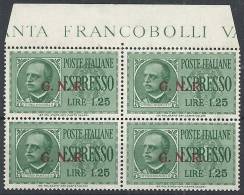 1943-44 RSI ESPRESSO BRESCIA 1,25 LIRE II TIPO VARIETà LEGGI MNH ** - RSI014 - Eilsendung (Eilpost)