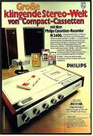 Reklame Werbeanzeige 1968 ,  Philips Casetten-Recorder N 2400 - Große Klingende Stereo-Welt - Andere Geräte