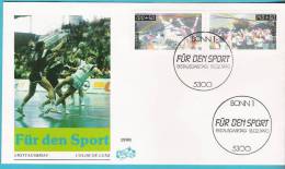 Germany 1990.FDC.sport.handball, Full Set - Handball