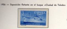 España 1956 Nº 1191* , Buque , Ciudad De Toledo - Unused Stamps