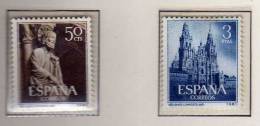 España 1954 Nº 1130-1131* Año Santo Compostelano - Unused Stamps