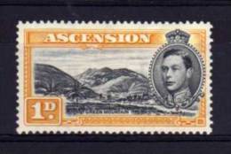 Ascension Island - 1940 - George VI 1d Definitive (Perf 13½) - MH - Ascensión