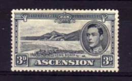 Ascension - 1940 - George VI 3d Definitive (Perf 13½) - MH - Ascensión