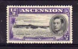 Ascension - 1938 - George VI ½d Definitive (Perf 13½) - MH - Ascension