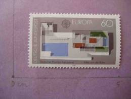 ALLEMAGNE 1987 ARCHITECTURE VAN DER ROHE NEUF EUROPA CEPT NEUF PAVILLON BARCELONE GERMANY EUROPA'S SERIES 1 Stamps MNH - 1987