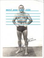 Photo    ( Homme Torce Nu ) Boxe Boxeur Lutte Catch  ( Dédicace ) - Signed Photographs