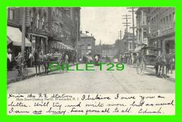 WOONSOCKET, RI - MAIN STREET, LOOKING NORTH - ANIMATED - TRAVEL IN 1907 - UNDIVIDED BACK - - Woonsocket