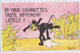 Cpa Usa, Humorous, Humour, Do Your Cigarettes Taste Different Lately? Tobacco, Tabac, Chien,dog - Other & Unclassified