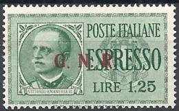 1943-44 RSI ESPRESSO BRESCIA 1,25 LIRE III TIPO VARIETà LEGGI MNH ** - RSI018-4 - Express Mail