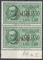 1943-44 RSI ESPRESSO BRESCIA 1,25 LIRE III TIPO VARIETà LEGGI MNH ** - RSI019-3 - Posta Espresso