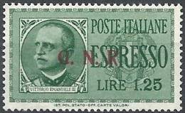 1943-44 RSI ESPRESSO BRESCIA 1,25 LIRE III TIPO VARIETà LEGGI MNH ** - RSI021 - Posta Espresso