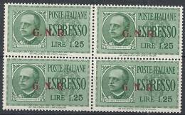 1943-44 RSI ESPRESSO BRESCIA 1,25 LIRE II III TIPO VARIETà LEGGI MNH ** - RSI030 - Exprespost