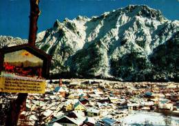 AK Mittenwald Gegen Karwendelgebirge, Gel 1966 - Mittenwald