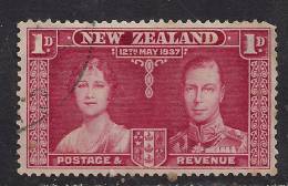 NEW ZEALAND 1937 KGV1 1d Coronation Used SG 599. ( E847 ) - Oblitérés