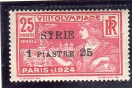 Syrie:année1924 N° 123*(jeux Olympiques) - Andere & Zonder Classificatie