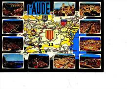 11 AUDE DEPARTEMENT 9VUES/1 CARTE LEUCATE CARCASSONNE  CASTELNAUDARY SIGEAN  NARBONNE LIMOUX - Leucate