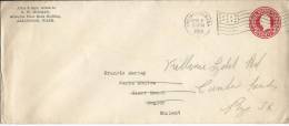 2 Cent Red Washington Head Neat  Arlington Wash Apr 8 1931 Postmark To England Redirected - 1921-40