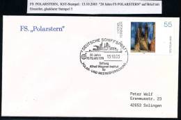 ANTARCTIC,German FS"POLARSTERN", 13.10.2003, ANT, Kunststoffplatte-Stempel  !! - Polar Ships & Icebreakers