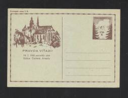 Czechoslovakia Stationery 1945 Pravda Vitazi - Postcards