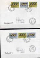 Jugendsport 1971 Mit Sport Gymnastik/ Sprint Schweiz 940/1 2xZD Auf FDC 10€ Als 3-Streifen Waagrecht Se-tenant Of Suisse - Se-Tenant