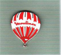 Pin´s  Marque, Montgolfière  MOULINEX - Luchtballons