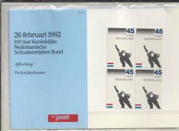 St.- Nederland Postfris PTT Mapje Nummer 2 - 26 Februari 1982, 100 Jaar Koninklijke Nederlandsche Schaatsenrijders Bond - Ongebruikt