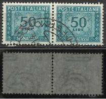 # Segnatasse 50 Lire Filigrana Ruota 1° Tipo SA Filigrana Lettere 5/10 In Alto - Postage Due