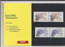 St.- Nederland Postfris PTT Mapje Nummer 5 - 8 Juni 1982, Waddengebied. Grote Stern En Dode Eidereend, - Unused Stamps