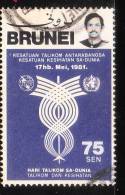 Brunei 1981 13th World Telecommunication Day 75cents Used - Brunei (1984-...)