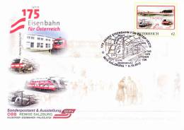 6.10.12  -   Sonderbeleg  "175 Jahre Eisenbahn F. Österreich  -  S. Scan  (at 1399-1400) - Storia Postale