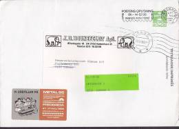 ## Denmark J. D. BORNEFELDT Aps. KØBENHAVN PTM 1986 Cover Brief Readressed ODENSE Elephant Elefant Cachet IMPRIMÉS - Cartas & Documentos