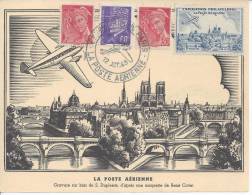 PARIS -1943 -  CARTE POSTALE DE L' EXPOSITION PHILATELIQUE DE POSTE AERIENNE DU 12 OCTOBRE  - - Andere & Zonder Classificatie