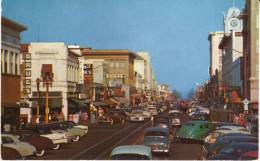 Santa Ana CA California, Fourth Street Scene, Drug Store, Business District,  Auto, C1950s Vintage Postcard - Santa Ana
