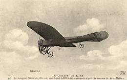 CIRCUIT DE L'EST 1910 Aviateur Leblanc Monoplan Blériot En Vol Gros Plan - Meetings